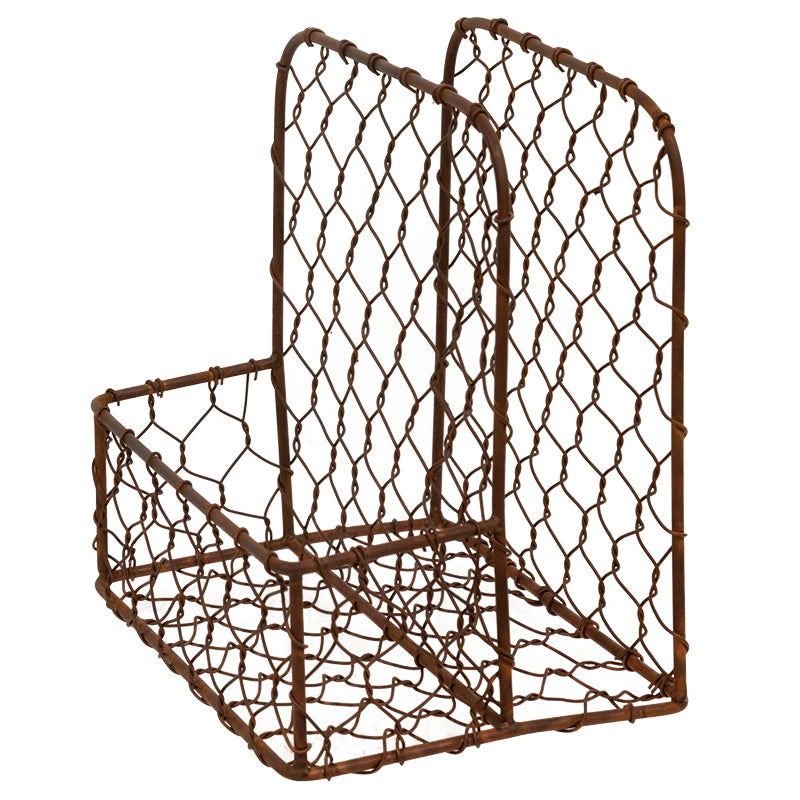 Rusty Galvanized Wire Napkin Holder