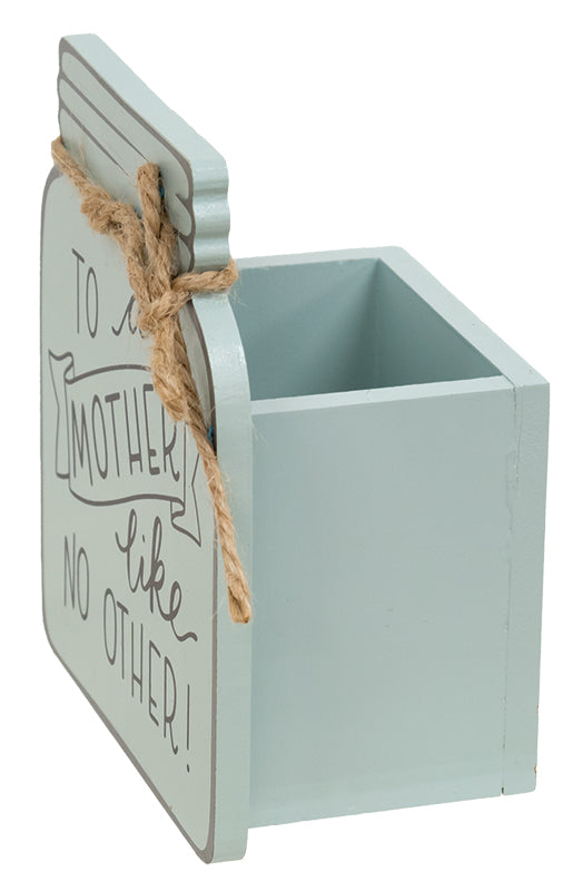 To A Mother Like No Other Wooden Mason Jar Vase