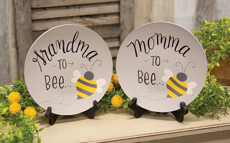 Momma Or Grandma To Bee Plate, 2 Asstd