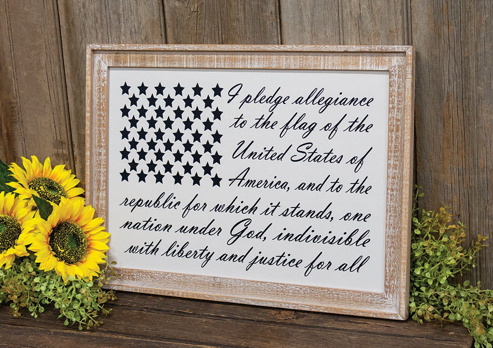 I Pledge Allegiance To The Flag Framed Sign