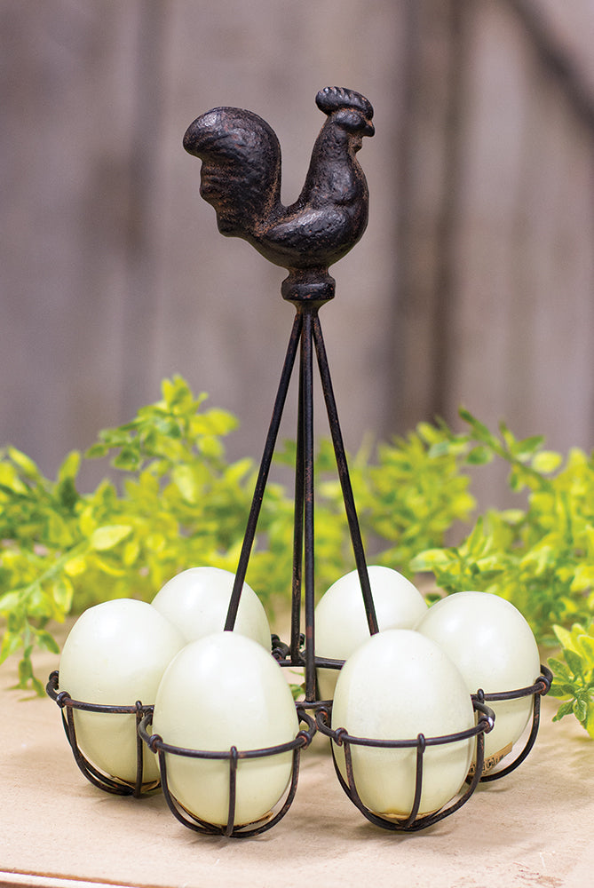 Rooster Egg Metal Holder