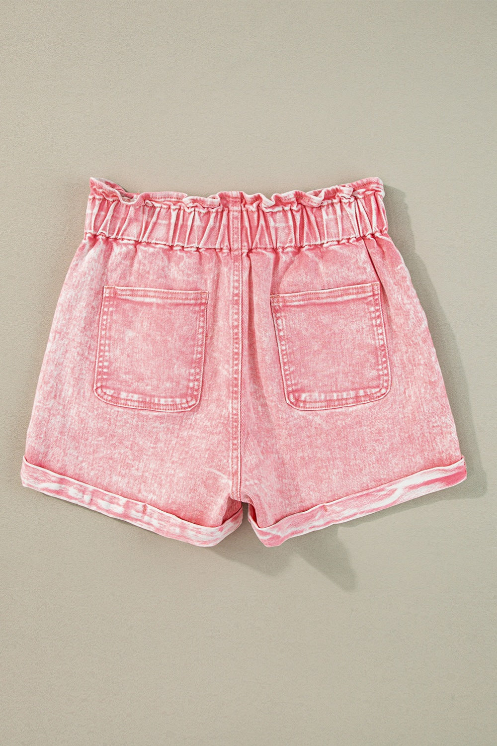 Paperbag Waist Denim Shorts