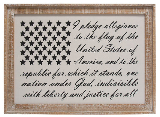 I Pledge Allegiance To The Flag Framed Sign