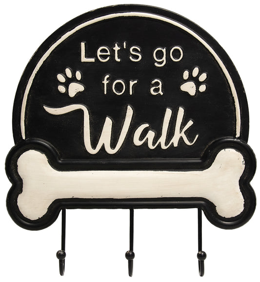 Let's Go For A Walk Wall Hook Sign