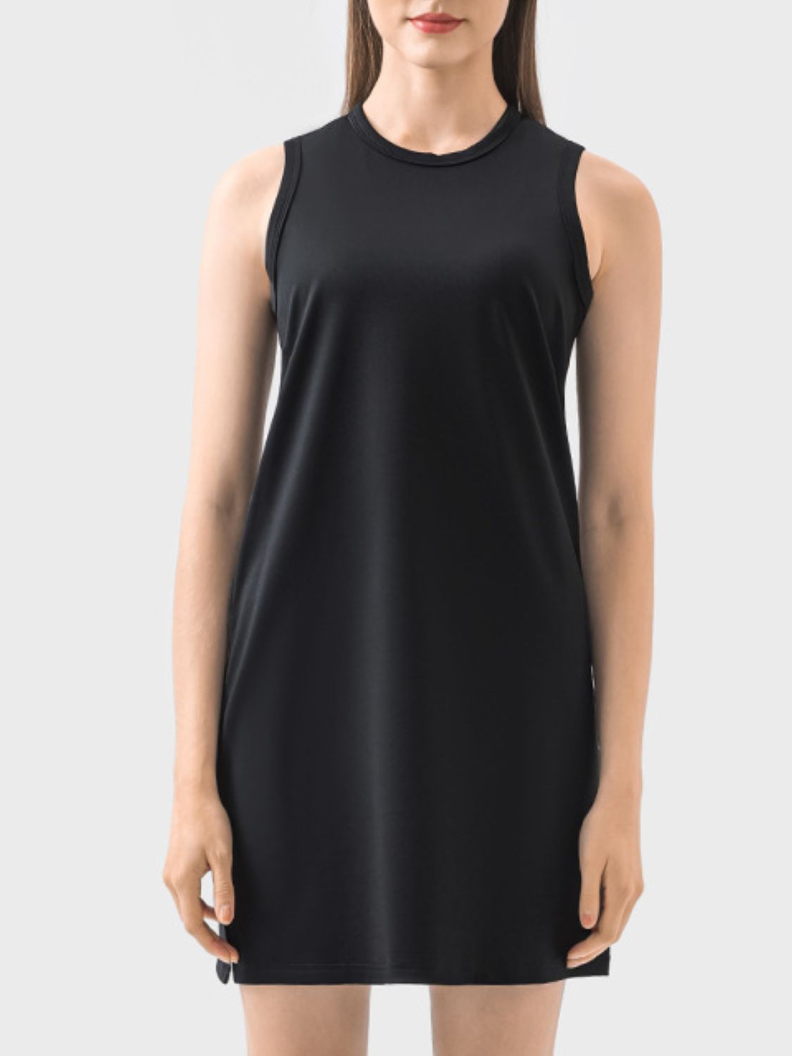 Round Neck Sleeveless Active Dress