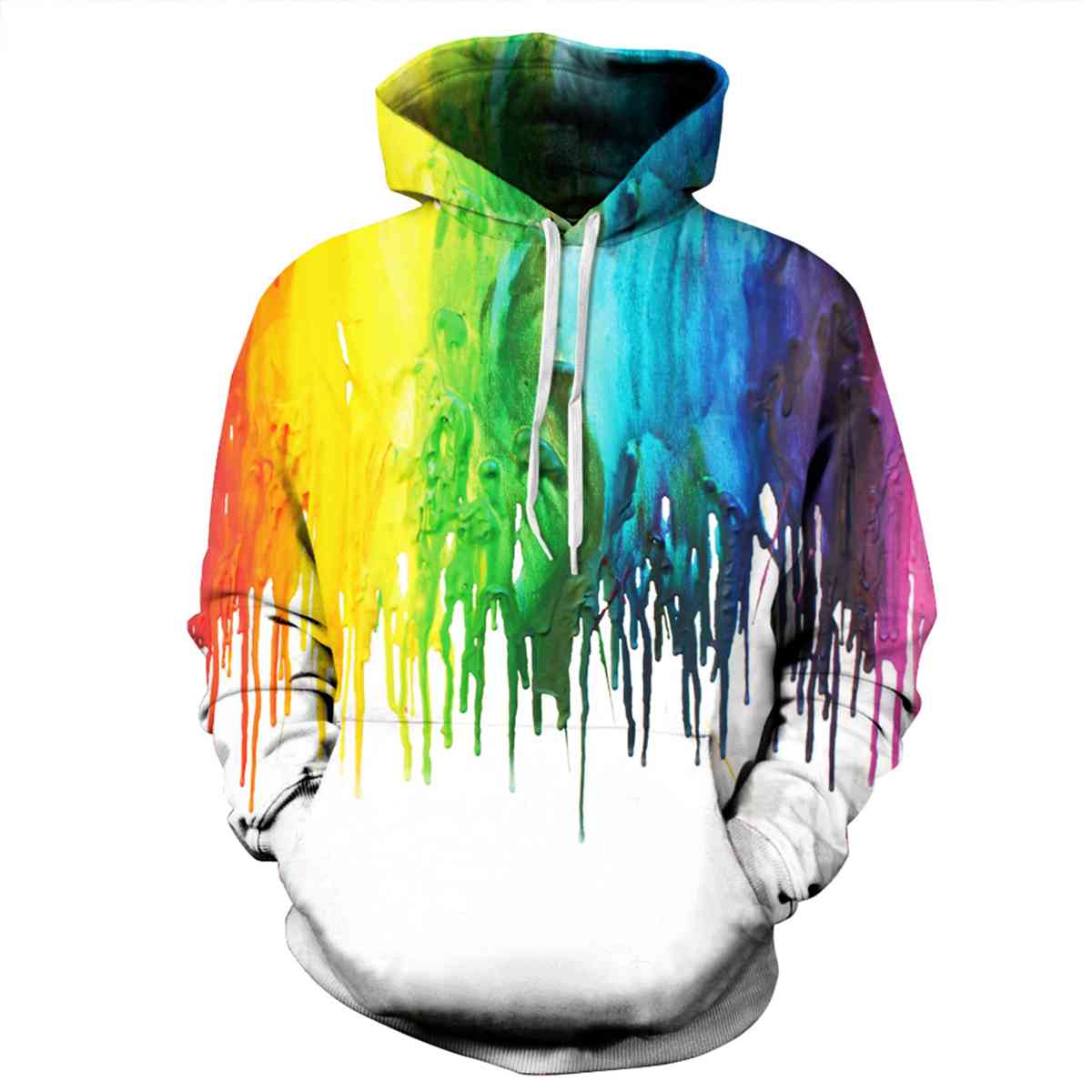 Full Size Printed Drawstring Hoodie with Pockets