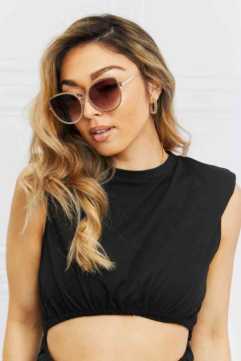 Full Rim Metal Frame Sunglasses