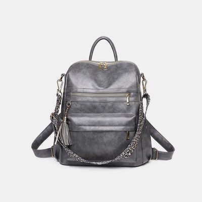 PU Leather Convertible Backpack