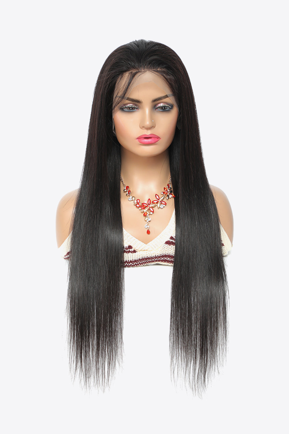 18" 13x4 Lace Front Wigs Virgin Hair Natural Color 150% Density