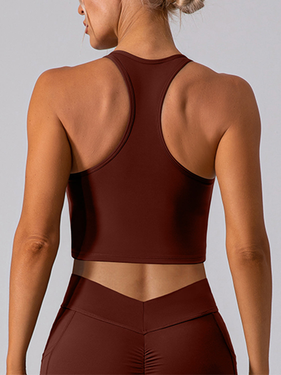 Square Neck Racerback Cropped Tank