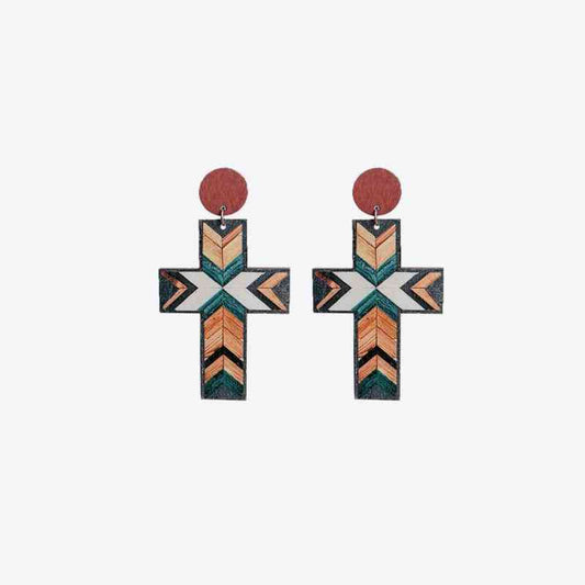 Cross Drop Earrings