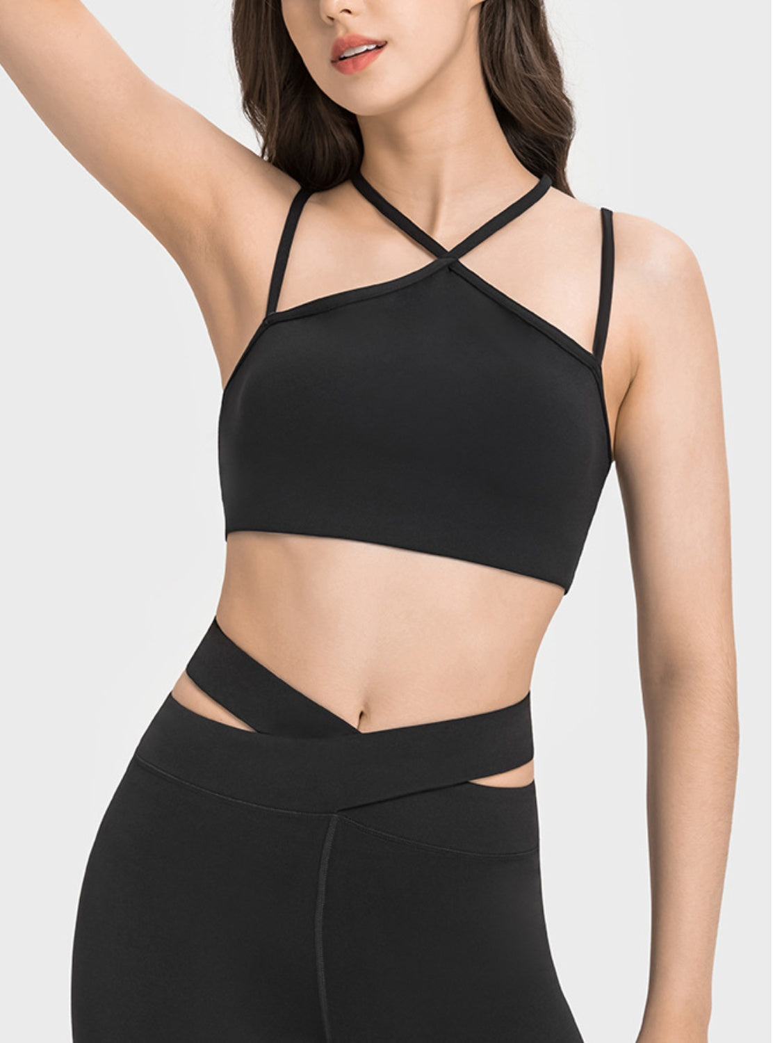 Double-Strap Cropped Sports Cami