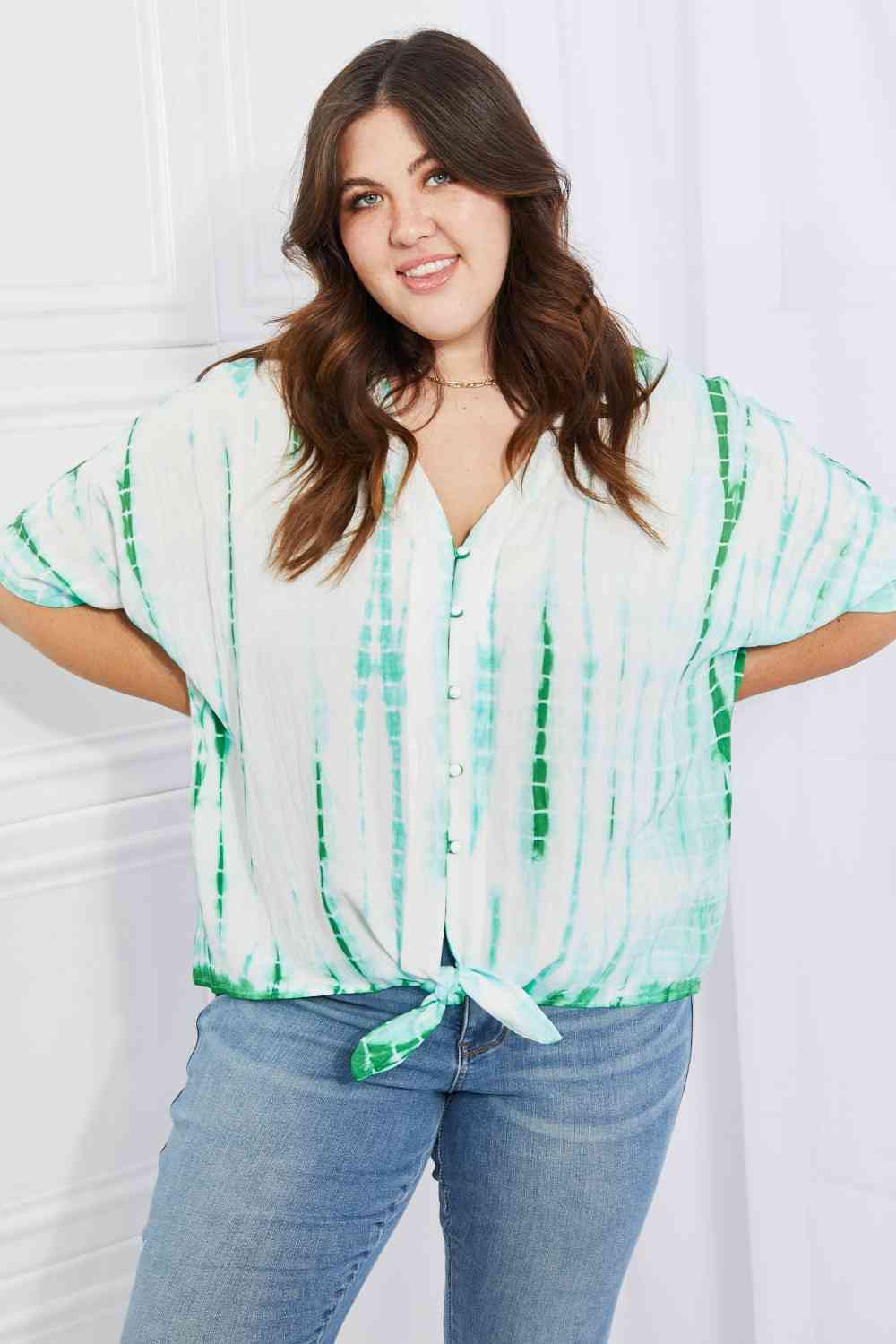 Sew In Love Beachy Keen Full Size Tie-Dye Top