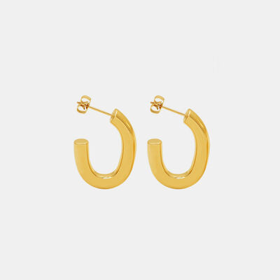 Titanium Steel Gold-Plated Earrings