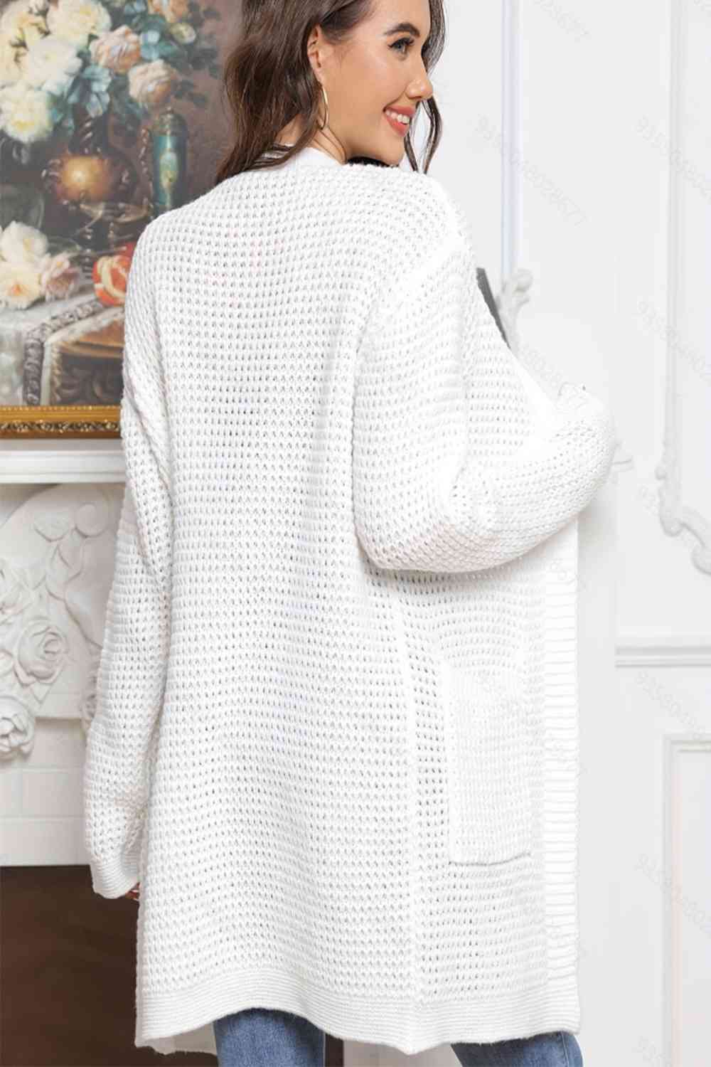 Open Front Cardigan with Pockets