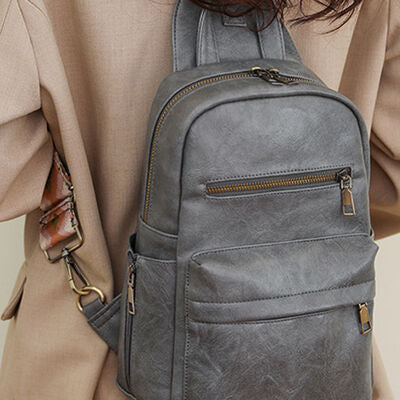 Medium PU Leather Backpack