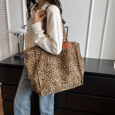 Leopard Canvas Tote Bag