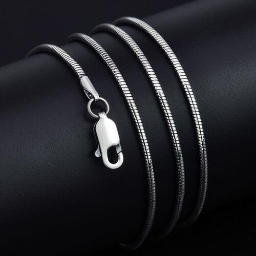 23.6" Snake Chain 925 Sterling Silver Necklace